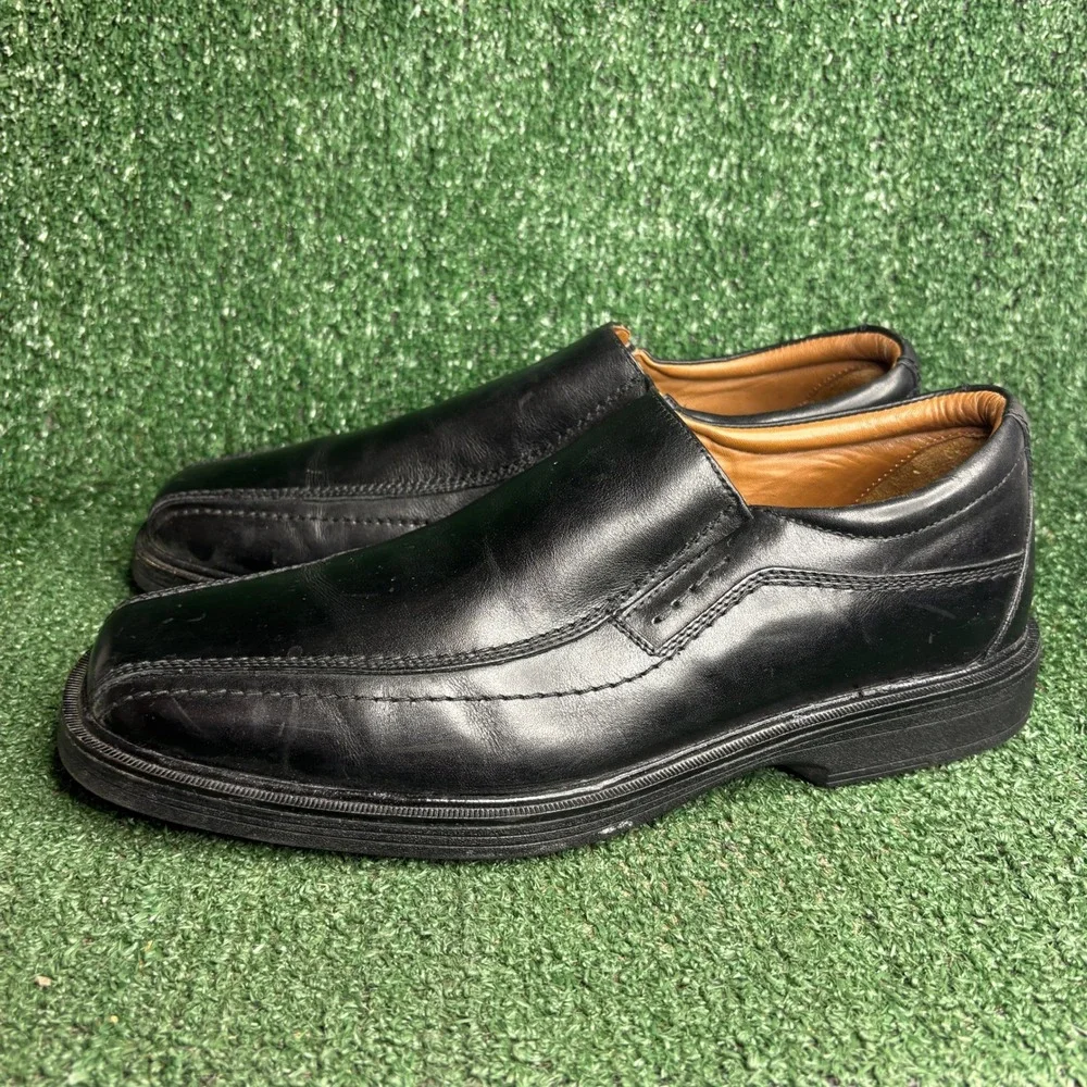 Johnston Murphy XC4 Waterproof Leather Bicycle Toe Loafer Black Mens Size 11.5